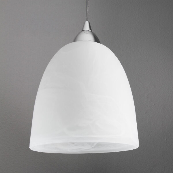 Pendelleuchte Glas Ø 20 cm E27 Weiß Esszimmer Küche