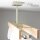 Deckenleuchte E27 Glas Metall Holz 3-flammig