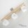 Deckenleuchte E27 Glas Metall Holz 3-flammig