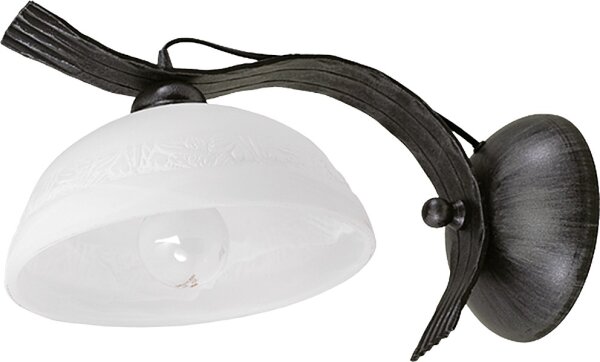 Wandleuchte E27 Rustikal Metall Glas Grau LIRA