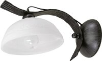 Wandleuchte E27 Rustikal Metall Glas Grau LIRA