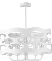 Deckenlampe Metall E27 Weiß Modern 5-flammig