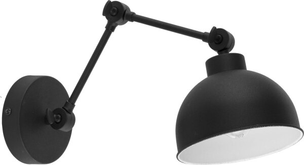 Wandlampe verstellbar Schwarz Metall vielseitig EKKUL