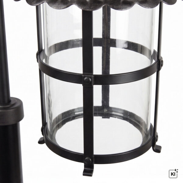 Außenlampe Schwarz 166 cm Glas Metall Rustikal elegant