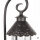 Außenlampe Schwarz 166 cm Glas Metall Rustikal elegant