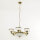 Kronleuchter Glas Metall E27 Messing Jugendstil