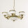 Kronleuchter Glas Metall E27 Messing Jugendstil