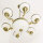Kronleuchter Glas Metall E27 Messing Jugendstil