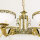 Kronleuchter Glas Metall E27 Messing Jugendstil