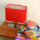 Tischleuchte Nachttisch Stoffschirm Rot 23 cm E14 Modern