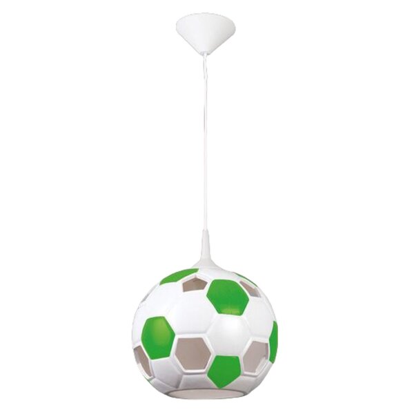 Deckenlampe Kinderzimmer Keramik Ø 22 cm Weiß Grün Fußball