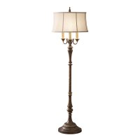 Stehleuchte Stoff Creme Jugendstil 4-flammig E27 159 cm