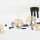 Deckenlampe flach Metall 6-flammig Retro 55 cm lang