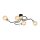 Deckenlampe Retro flach 4-flammig für E27 Schwarz Chrom