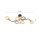 Deckenlampe Metall Schwarz Gold 4-flammig NIELS