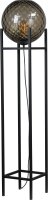 Stehleuchte Schwarz Metall Glas klein 127 cm Wohnzimmer