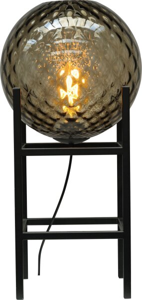 Tischlampe Schwarz Glas Metall 57 cm E27 dekorativ