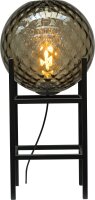 Tischlampe Schwarz Glas Metall 57 cm E27 dekorativ