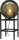 Tischlampe Schwarz Glas Metall 57 cm E27 dekorativ