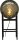 Tischlampe Schwarz Glas Metall 57 cm E27 dekorativ