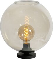 Tischleuchte Glas Ø 30 cm Rauch Schwarz E27...
