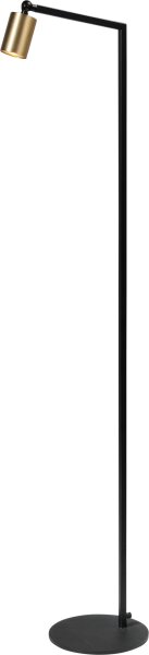 Stehlampe klein 135 cm Schwarz Gold verstellbar Metall