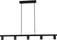 Hängeleuchte Metall Schwarz 5-flammig 130 cm lang
