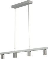 Pendelleuchte länglich Metall 4-flammig 100 cm breit