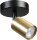 Deckenstrahler rund Schwarz Gold klein Ø 11 cm