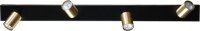 Deckenstrahler Metall Schwarz Gold 100 cm lang