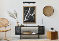 Deckenlampe Schwarz 3-flammig Metall GU10 70 cm