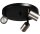 Runder Spot Metall 3-flammig &Oslash; 35 cm Schwarz Nickel