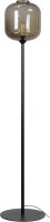 Stehleuchte Rauchglas Metall 165 cm Schwarz ELYA