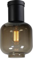 Deckenleuchte Rauchglas Schwarz &Oslash; 20 cm E27 klein