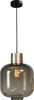 H&auml;ngelampe Rauchglas Metall Schwarz Gold &Oslash; 28...