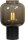 Kleine Tischlampe Rauchglas Metall 31 cm hoch Ø 20 cm E27