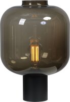 Tischleuchte Schwarz Rauchglas Metall 41 cm hoch E27