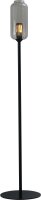 Stehlampe Schwarz 165 cm E27 Rauchglas Metall