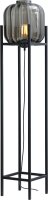 Kleine Stehleuchte Glas Metall 138 cm Schwarz E27