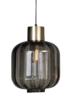 H&auml;ngeleuchte Glas Schirm Schwarz Gold &Oslash; 28 cm...