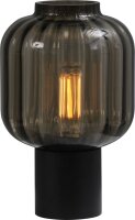 Tischlampe Schwarz 31 cm hoch Glas Metall ELYA