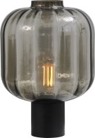 Tischleuchte Wohnzimmer Schwarz Glas Metall 41 cm ELYA