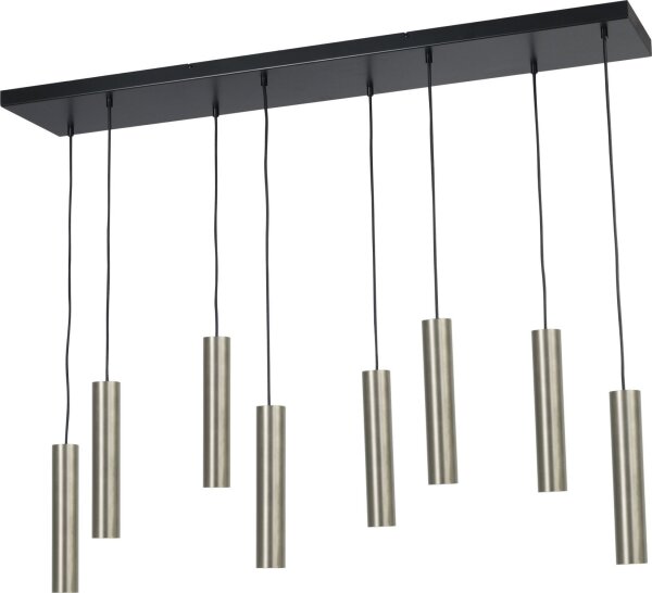 Hängelampe Esstisch Schwarz Nickel 8-flammig GU10