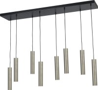 Hängelampe Esstisch Schwarz Nickel 8-flammig GU10