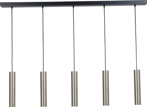 Hängeleuchte Metall 5-flammig Nickel Schwarz ERION