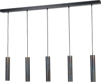 Hängelampe Metall verstellbar länglich Schwarz...