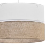 Pendelleuchte Weiß Braun rund Ø 50 cm Boho...