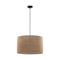 Hängelampe Stoff Schirm Jute Ø 50 cm E27 Boho...
