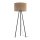 Dreibein Stehlampe Jute Metall 159 cm Braun Schwarz Boho