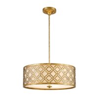 Designer Deckenleuchte rund arabesques Design Blattgold